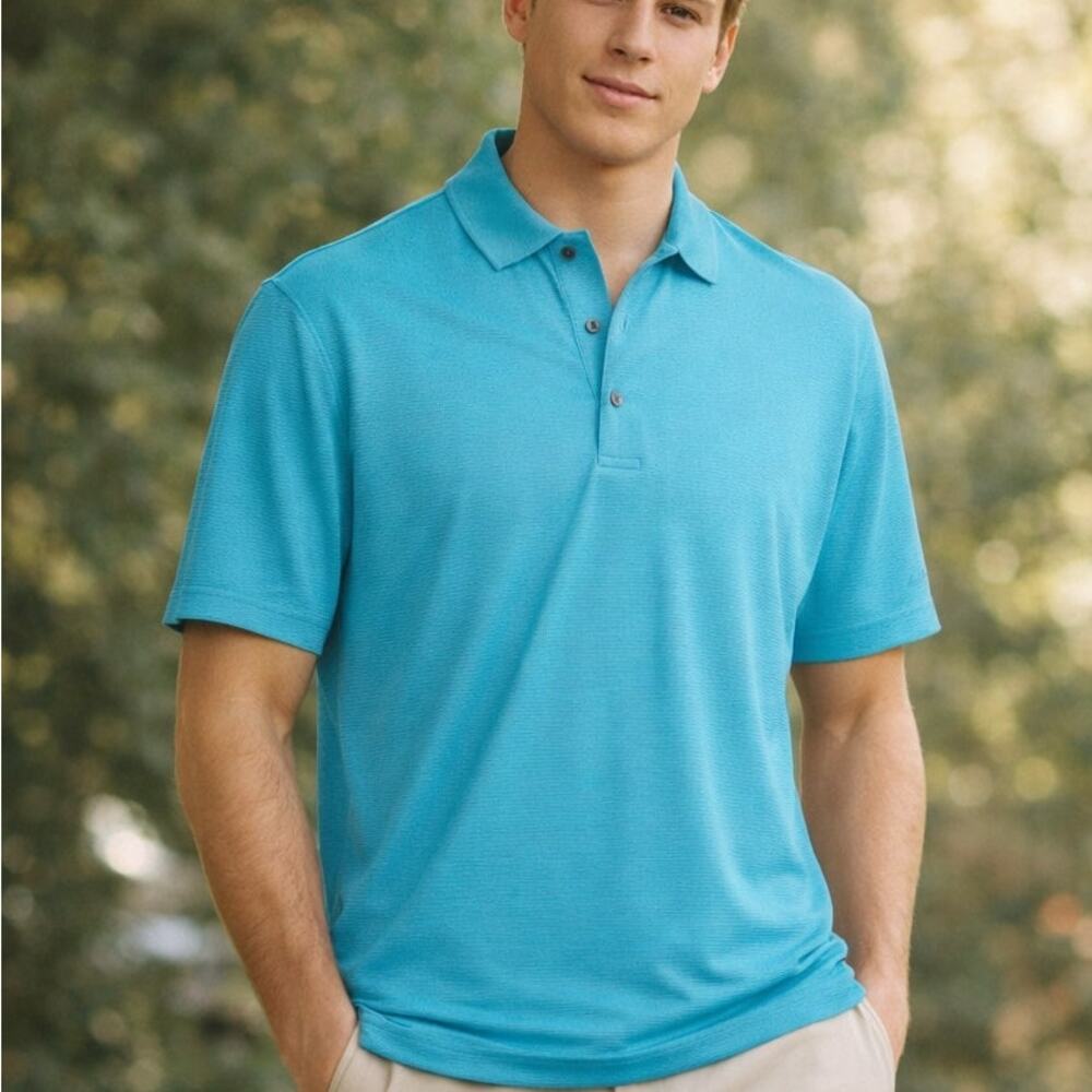 Ben Hogan Performance Polo Shirt Small Blue Golf Moisture Wicking NWT
